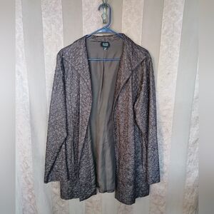 💎 Eileen Fisher 100% Silk Tussah Quilted Crinkle Jacket Brown Blazer